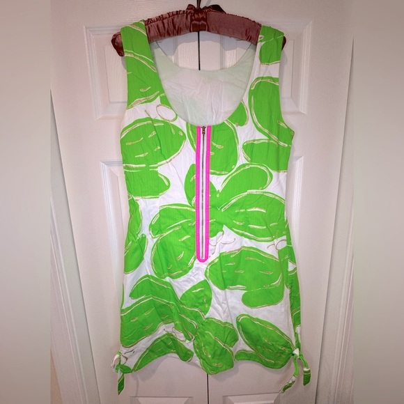 Lilly Pulitzer Womens Green Delia Resort Green Stinger Shift Dress 12 EUC - Picture 10 of 10